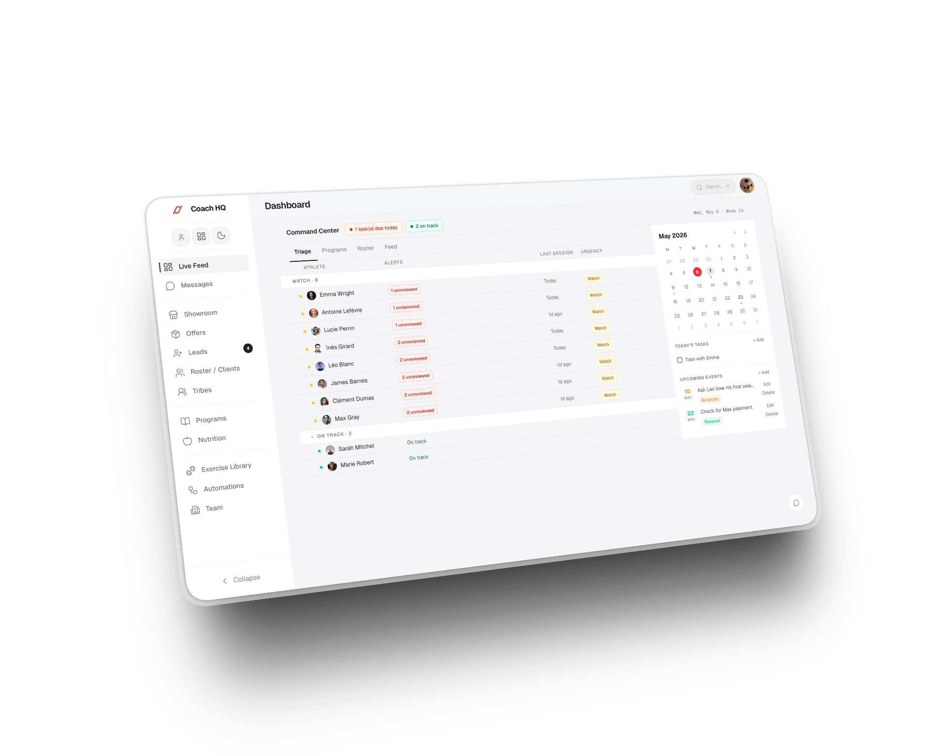 Desktop dashboard preview
