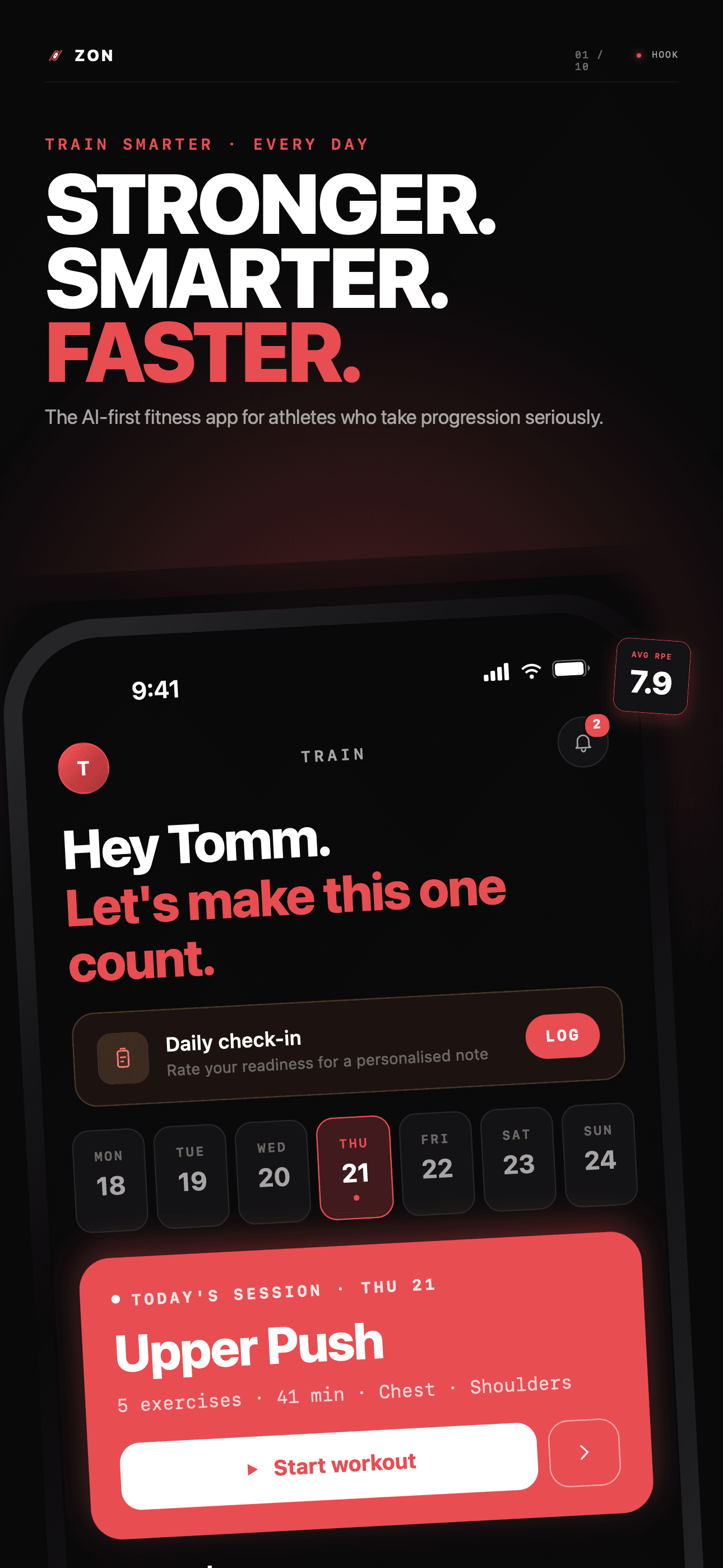 ZON — Stronger. Smarter. Faster. AI-first fitness app